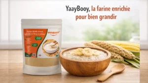 photo du page d'accueil yaaybooy avec la farine enrichie yaaybooy