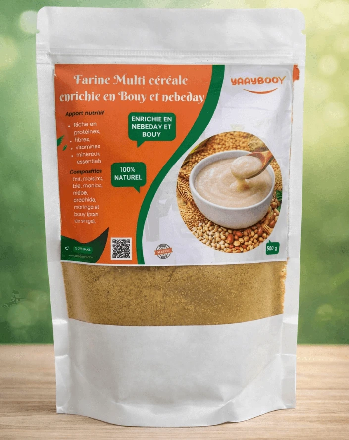 Paquet de la farine enrichie multi céréales yaaybooy